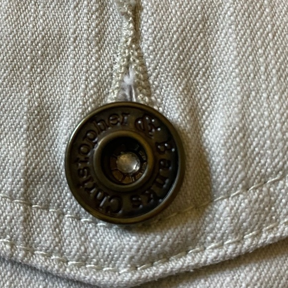 Christopher & Banks Bermuda crop capris cotton spandex stretch off white… - Picture 8 of 10